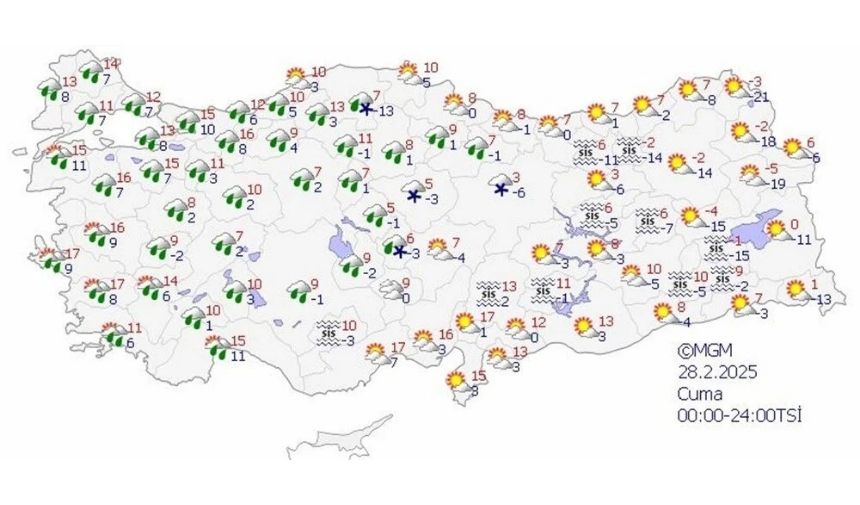 Meteoroloji Genel Müdürlüğü'nden Yapılan Açıklamaya Göre, Bu Hafta Iç Ve Batı Bölgelerde Sıcaklıklar Mevsim Normallerinin 4 6 Derece Üzerine Çıkacak. 2025 02 27T101930.802