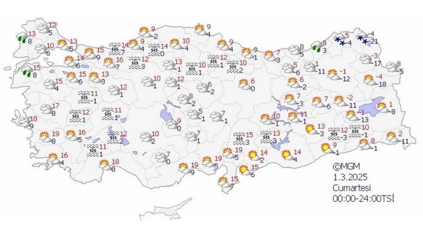 Meteoroloji Genel Müdürlüğü'nden Yapılan Açıklamaya Göre, Bu Hafta Iç Ve Batı Bölgelerde Sıcaklıklar Mevsim Normallerinin 4 6 Derece Üzerine Çıkacak. 2025 02 27T102006.773