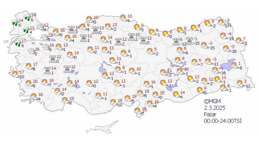 Meteoroloji Genel Müdürlüğü'nden Yapılan Açıklamaya Göre, Bu Hafta Iç Ve Batı Bölgelerde Sıcaklıklar Mevsim Normallerinin 4 6 Derece Üzerine Çıkacak. 2025 02 27T102048.863