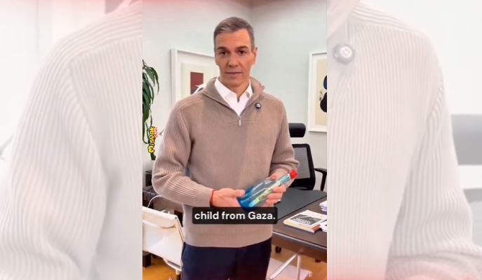 İspanya Başbakanı Sanchez’in Ofisindeki Gazze detayı; ’bir çocuğun mesajı çok şey anlatıyor’