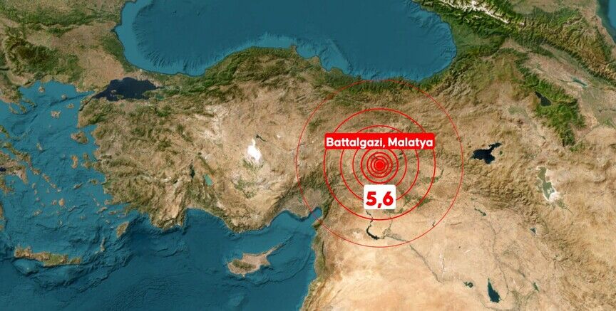 Malatya'da 5,6 büyüklüğünde deprem