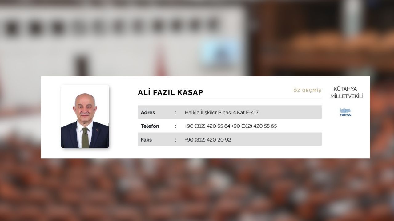 Kütahya Milletvekili Ali Fazıl Kasap, Yeni Yol'a katıldı