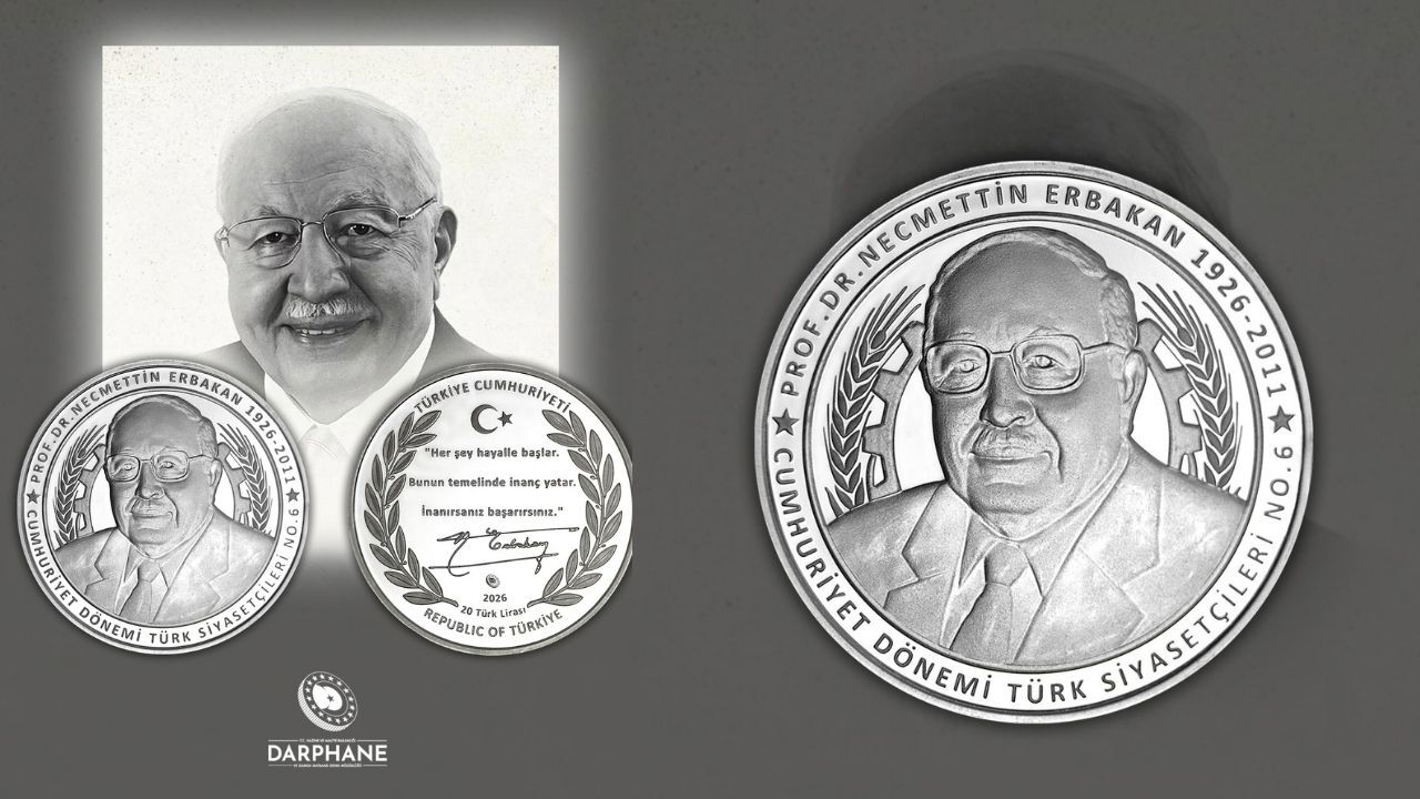 Darphane, Prof. Dr. Necmettin Erbakan'a özel hatıra parayı satışa sundu